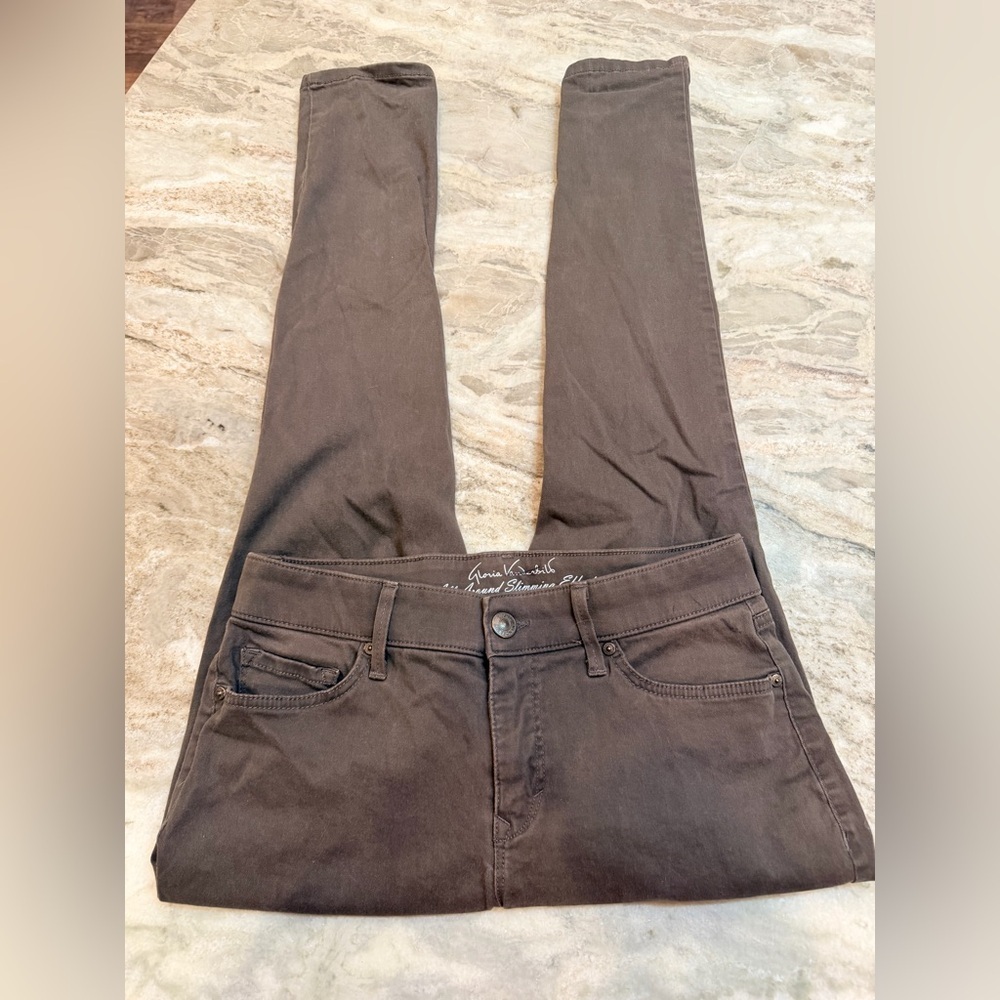 Gloria Vanderbilt Curvy All Around Slimming Effect Jeans Size 8 Brown Taupe